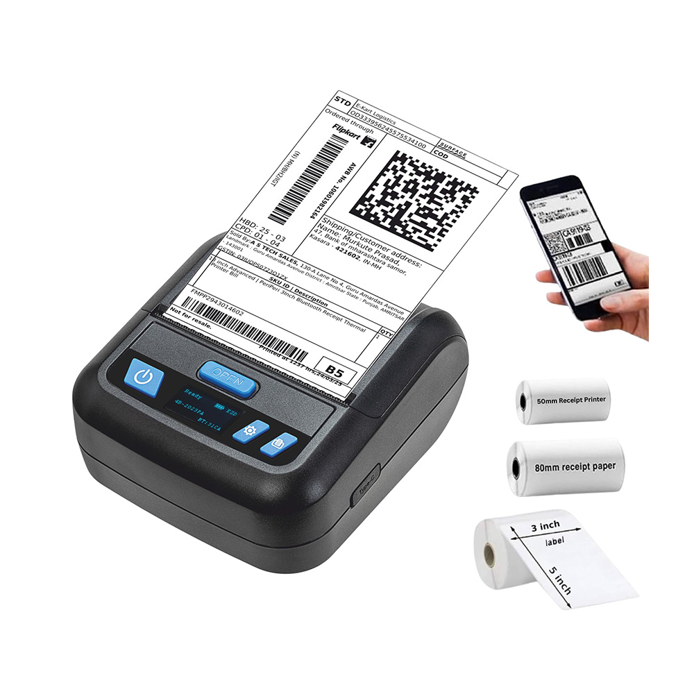 XP-P3301B 75mm Portable Label and Receipt Printer - Image 4